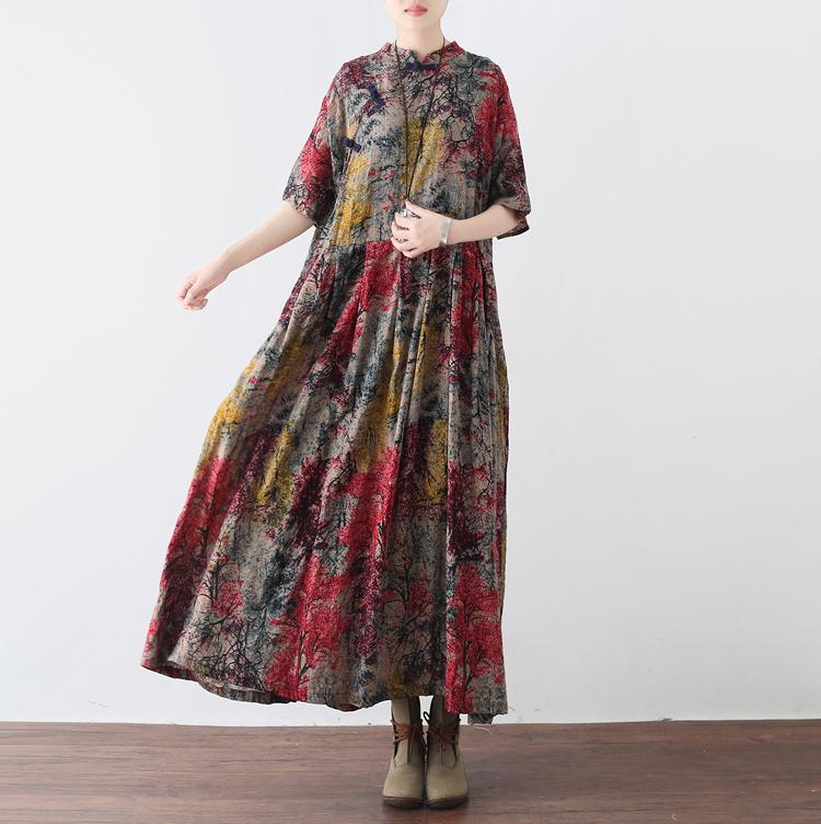 Abstract Painting Loose Maxi Dress