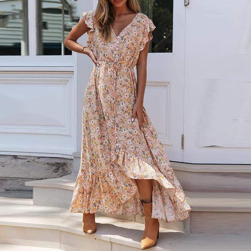 Southern Beauty Floral Gypsy Maxi Dress