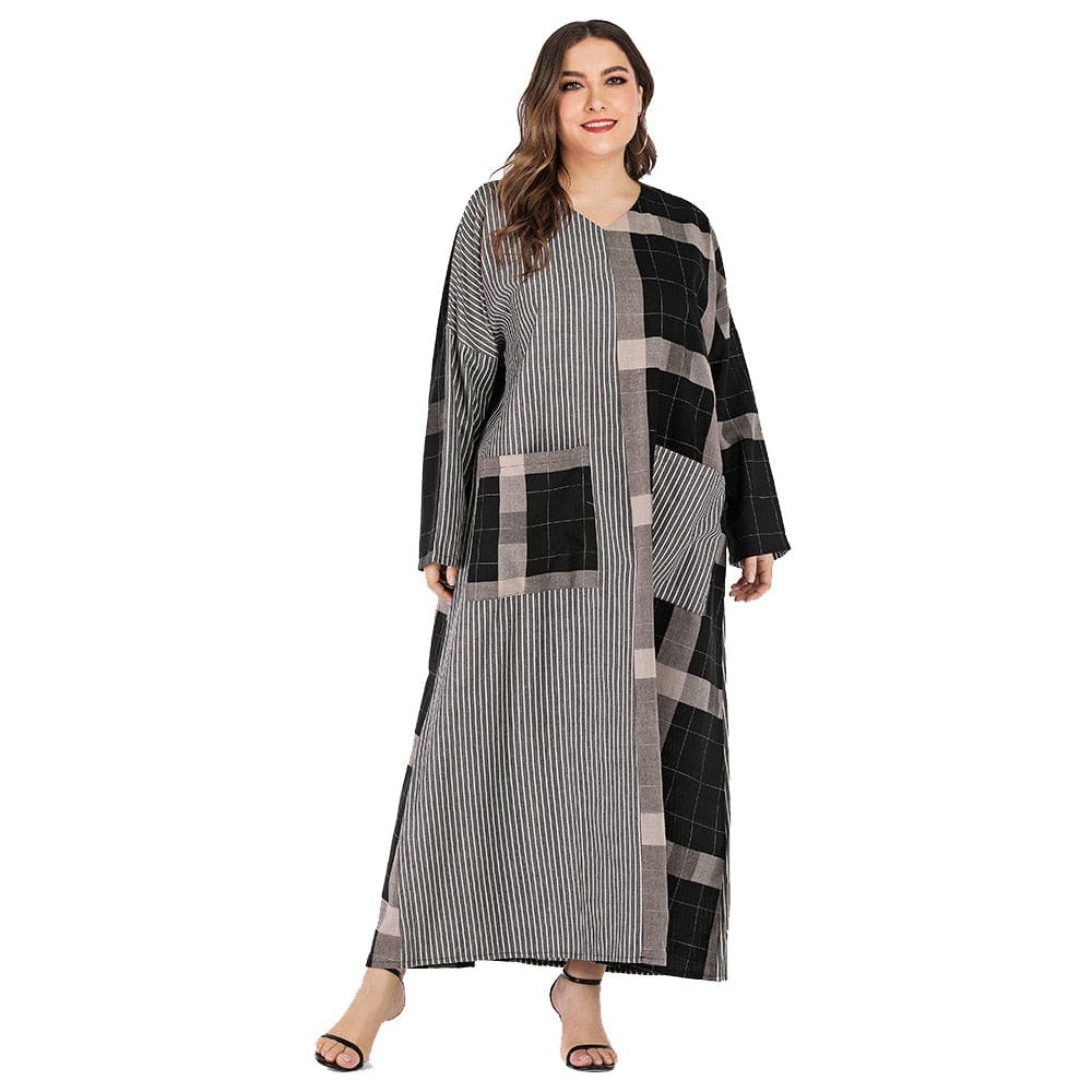 cambioprcaribe Dress Black and White Plaid Dress with Pockets | Nirvana