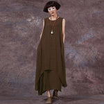 cambioprcaribe Dress Brown / XXXL Gypsy Soul Double Layered Sundress  | Zen
