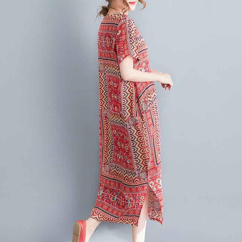 cambioprcaribe Dress Casual Short Sleeve Loose Printed Dress