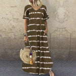 cambioprcaribe Dress coffee / S / China Ellia Tie-Dye Stripes Dress