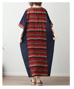 cambioprcaribe Dress Elegant Striped Spliced Dress