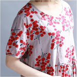 cambioprcaribe Dress Floral Modesty Empire Waist T-Shirt Dress