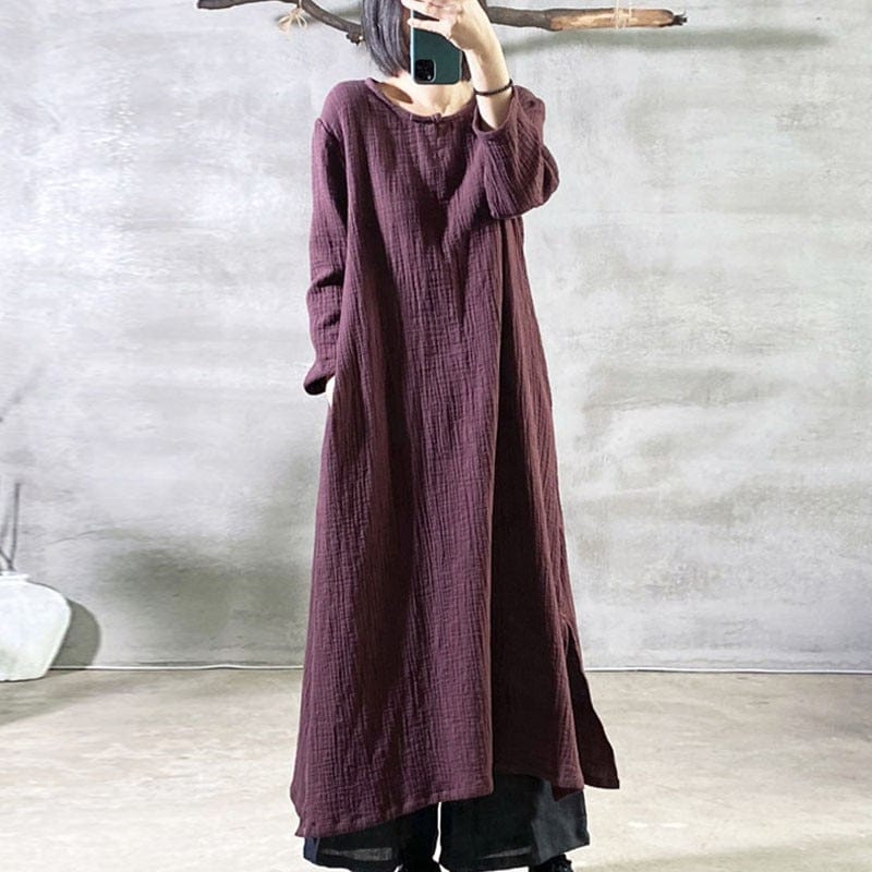 cambioprcaribe Dress Fuchsia / One Size Vibrant Long Sleeve Maxi Dress  | Zen