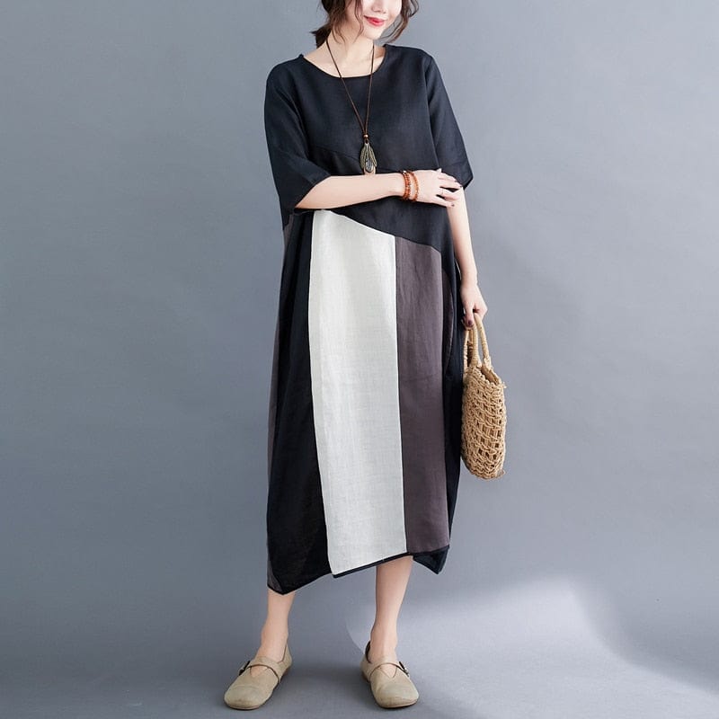 cambioprcaribe Dress Geometric Loose T-Shirt Dress