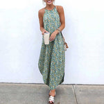 cambioprcaribe Dress Green / S Boho Floral Print Plus Size Sundress