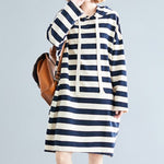 cambioprcaribe Dress Long Sleeves Striped Midi Dress