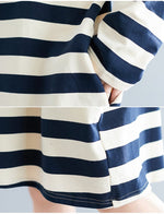 cambioprcaribe Dress Long Sleeves Striped Midi Dress