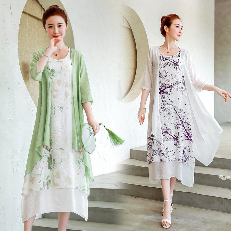 cambioprcaribe Dress Midi Floral Dress + Cardigan | OOTD