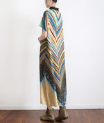 cambioprcaribe Dress Multicolor Striped Long Shirt Dress