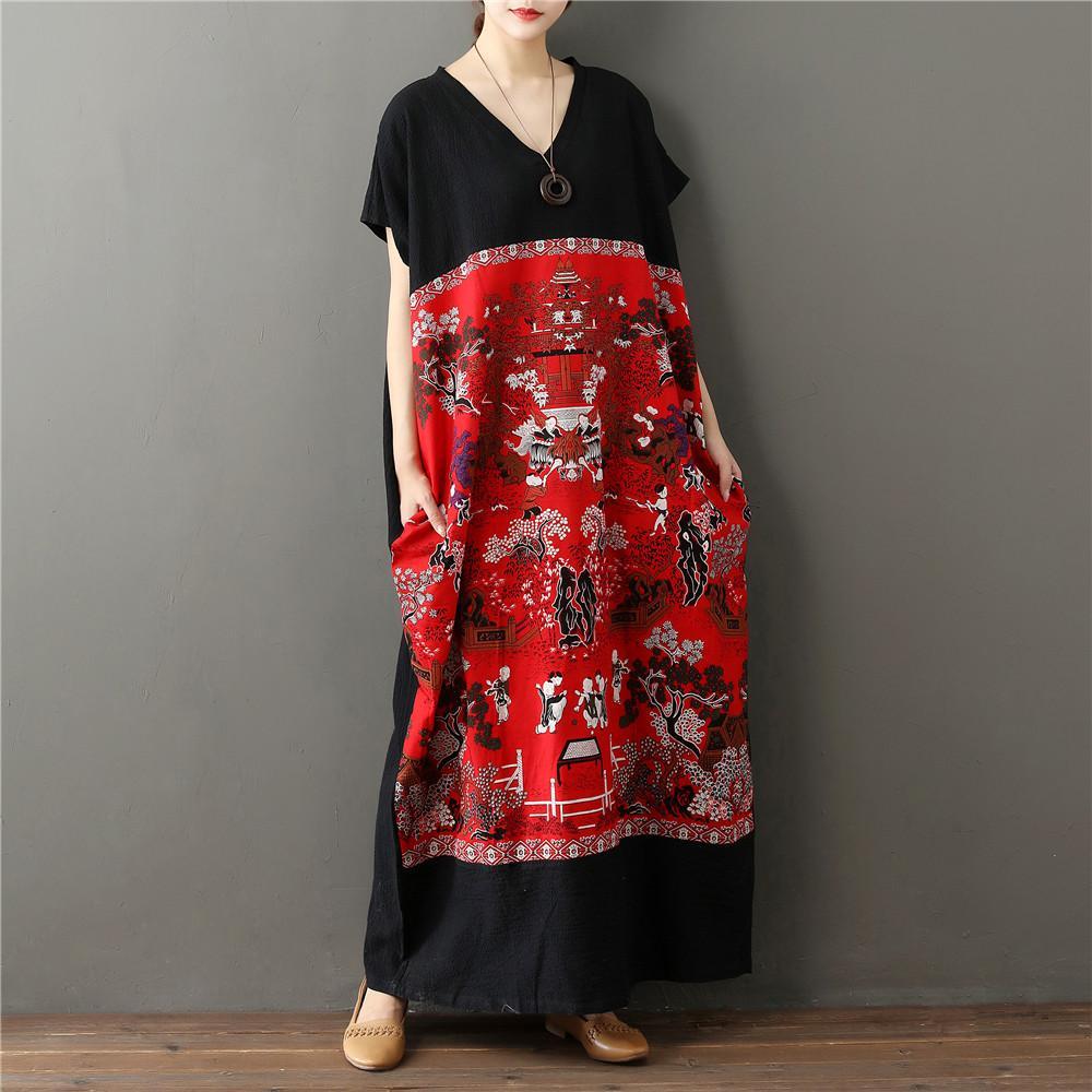 Chinese Art Maxi Dress