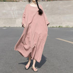 Long Sleeve Oversized Linen Maxi Dress | Lotus
