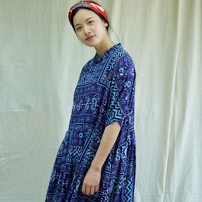Zen Tribe Floral Midi Dress – Buddhatrends