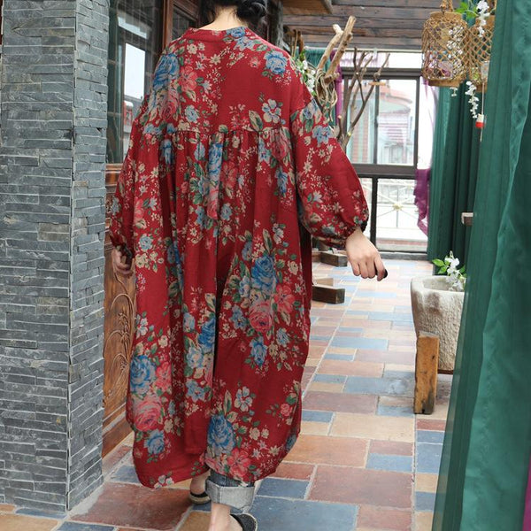 buddha-trends-dress-unique-one-vintage-oversized-floral-blouse ...