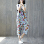 cambioprcaribe Floral Denim Overall