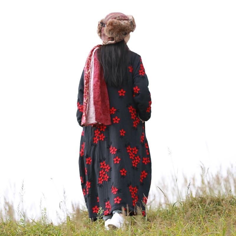 cambioprcaribe Floral Embroidered Trench Coat