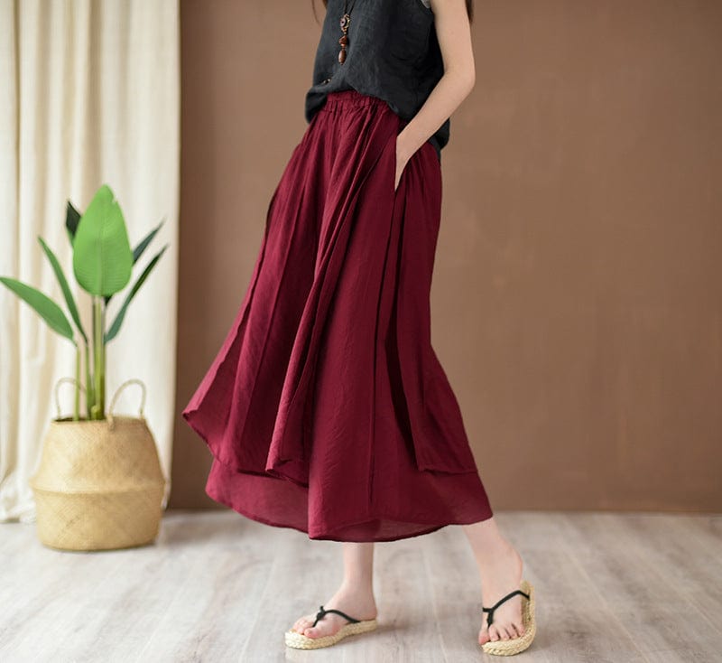 cambioprcaribe Flowy 3/4 Length Palazzo Pants | Zen