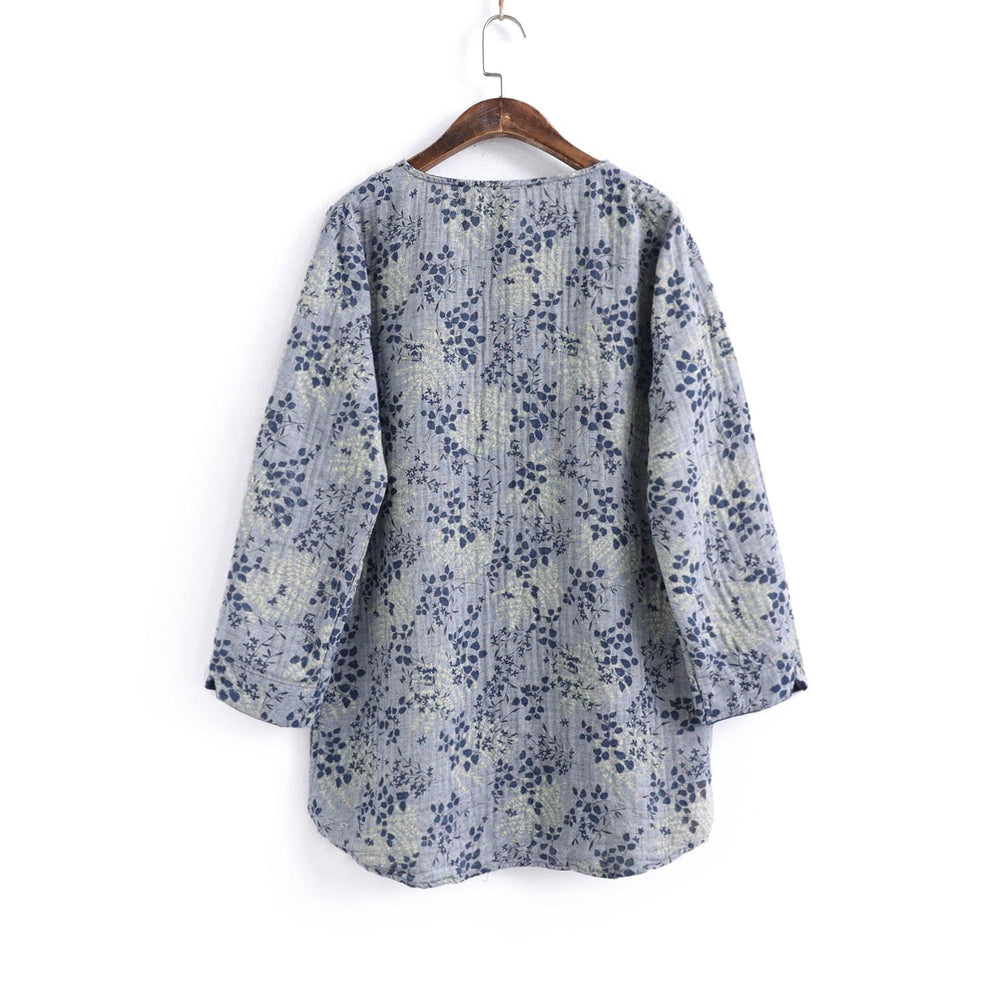 Chinese Porcelain Floral Linen Shirt – Buddhatrends