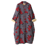 cambioprcaribe gray / One Size Floral Embroidered Trench Coat