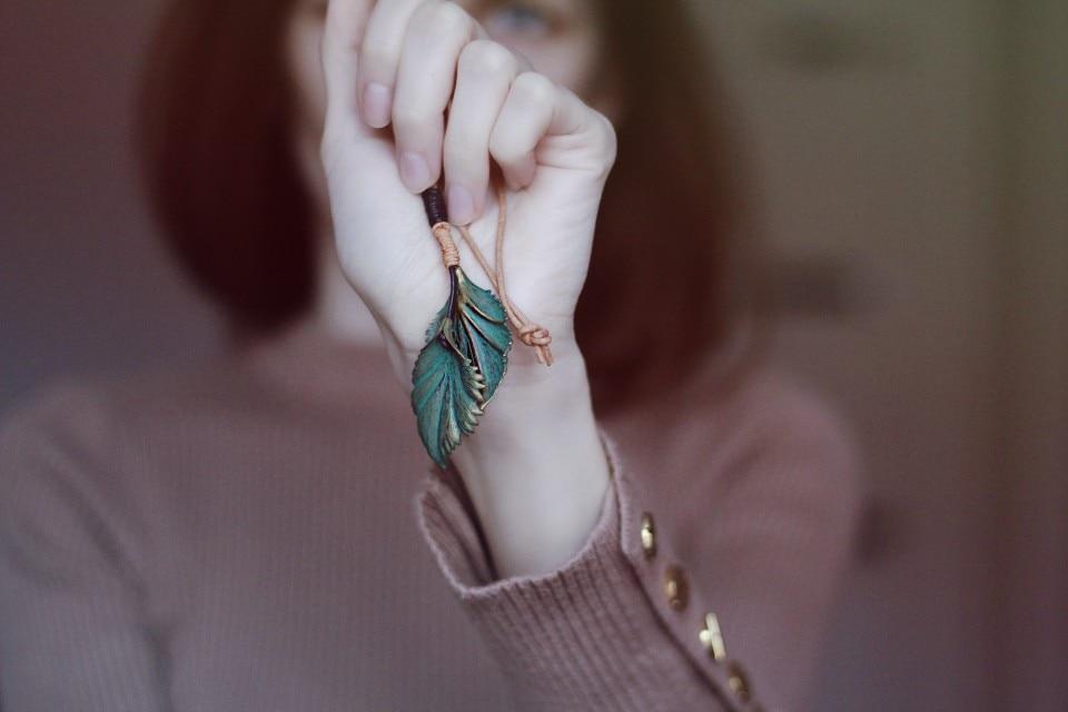 cambioprcaribe Green Leaf Necklace