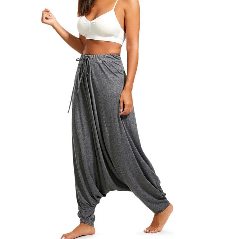 cambioprcaribe Harem Pants High Waist Drawstring Harem Pants