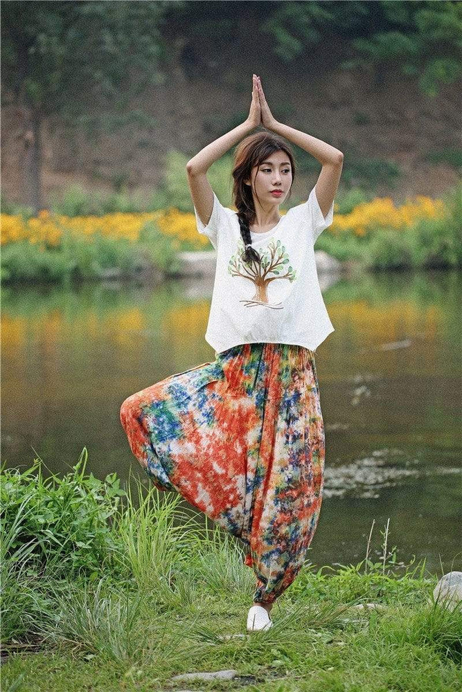 Multicolor Tie Dye Harem Pants