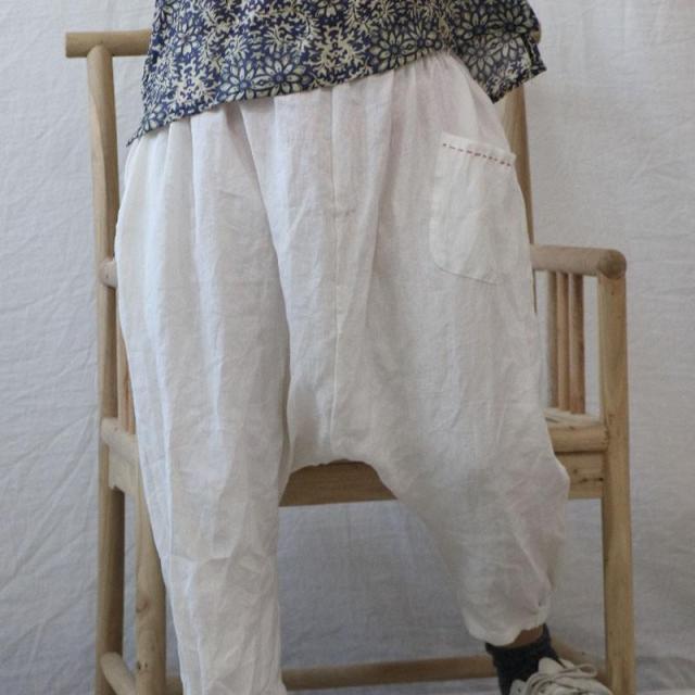 cambioprcaribe Harem Pants White / One Size Cotton Linen Loose Harem Pants | Hippie