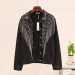 cambioprcaribe Jackets Vintage Studded Tassel Denim Jacket