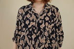 Leopard Print Long Oversized Shirt