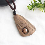 Lotus Bead Sandalwood Pendant Necklace