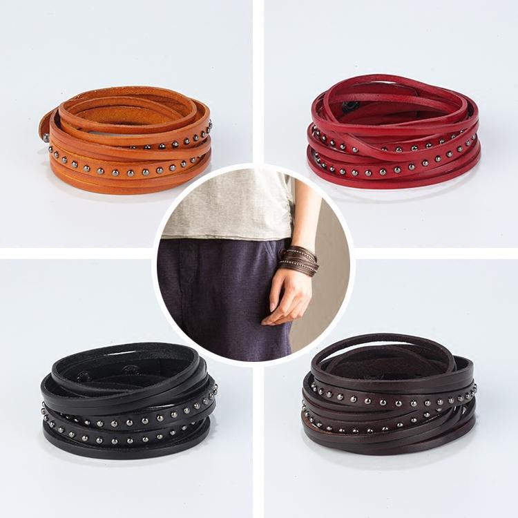 cambioprcaribe Multi Layered Leather Bracelet