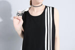 cambioprcaribe One Size / Black and White Korean Style Black and White Striped Overall | Millennials