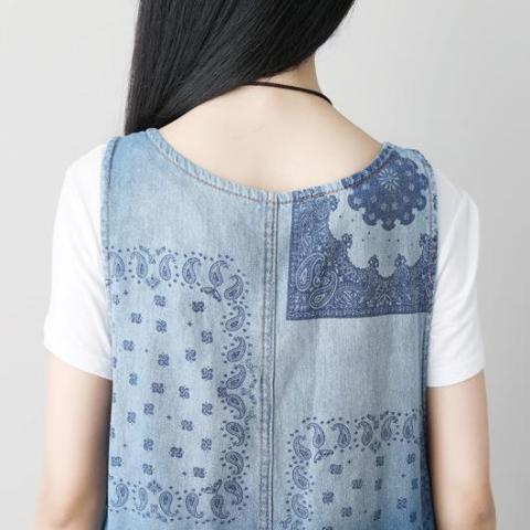 cambioprcaribe One Size / Blue Mandala Denim Overall