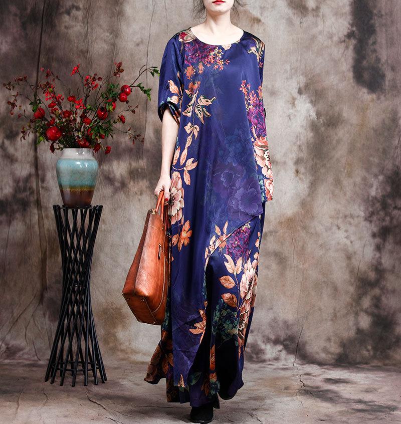 cambioprcaribe OOTD 2 Piece Set - Floral Oversized Tunic with Palazzo Pants