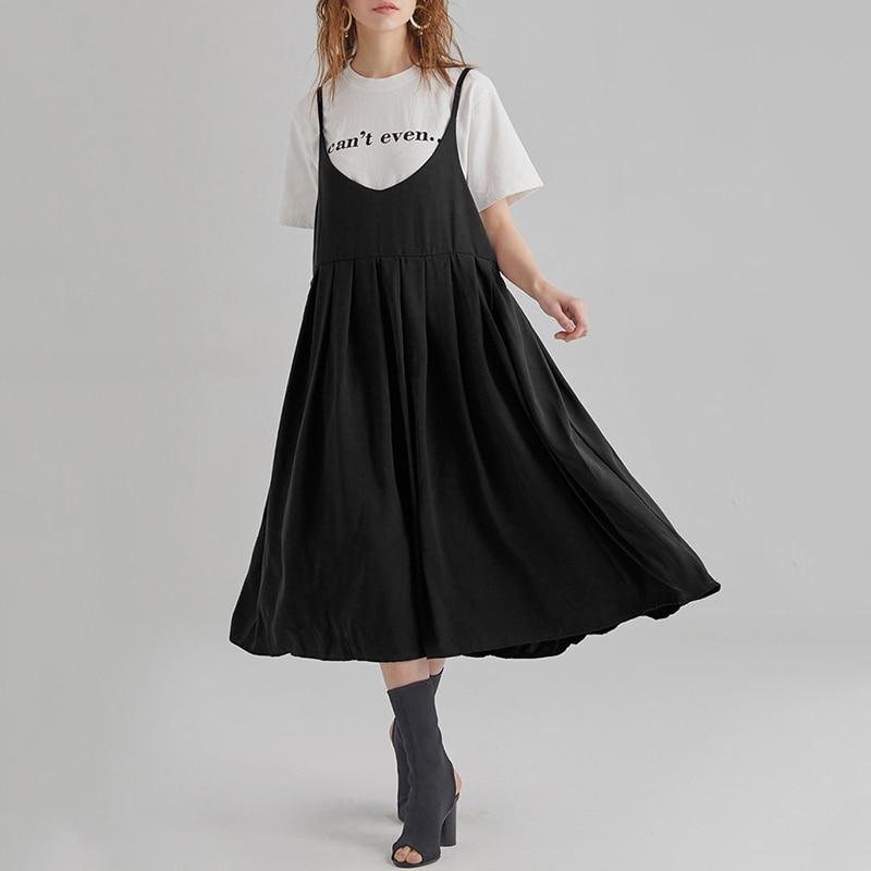 cambioprcaribe overall dress Black / XXL Soak Up The Sun Cotton Overall Dress Midi