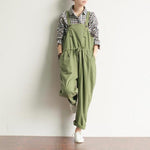 Vintage Pleated Linen Overall