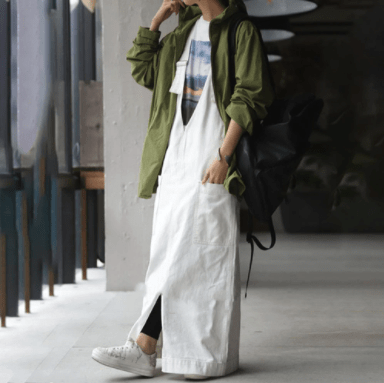 cambioprcaribe overall dress Grunge Style Loose Overall Dress