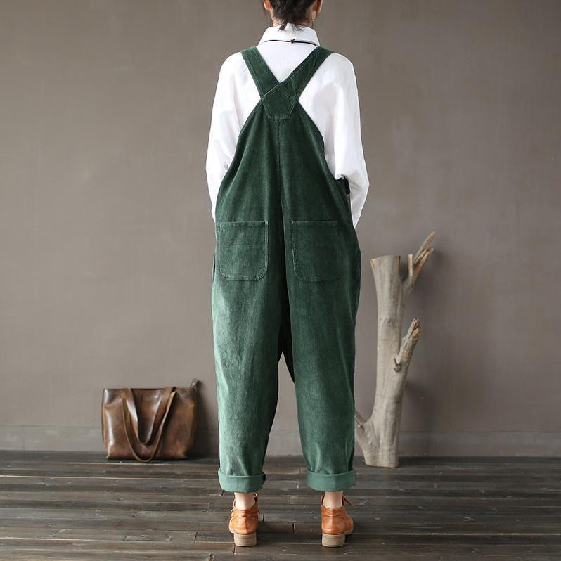 Plus Size Loose Corduroy Overalls For Women | Buddhatrends