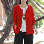 cambioprcaribe Red / 4XL Zen Cotton Linen Blouse | Zen