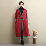 cambioprcaribe Red / One Size Trinity Embroidered Linen Coat