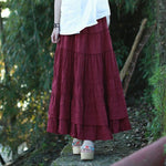 cambioprcaribe Skirts deep red / One Size Peaceful Heart Maxi Skirt