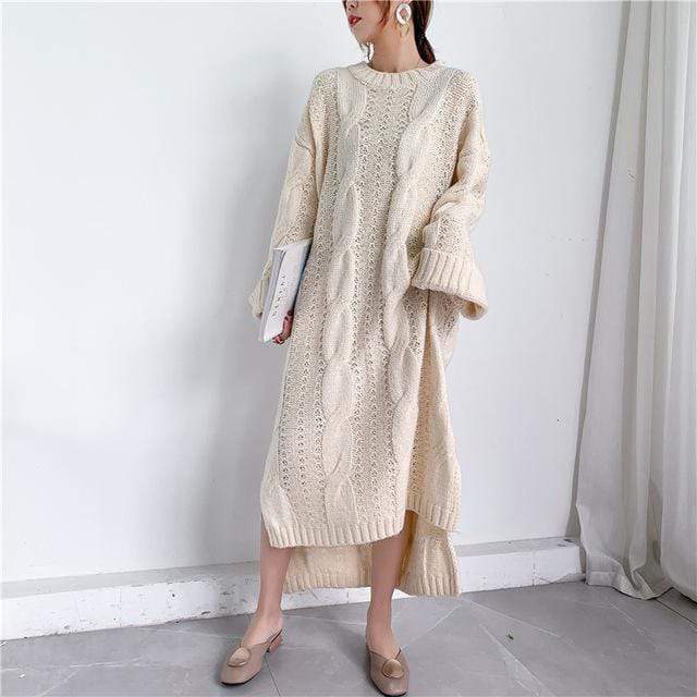 heavy knit sweater dress