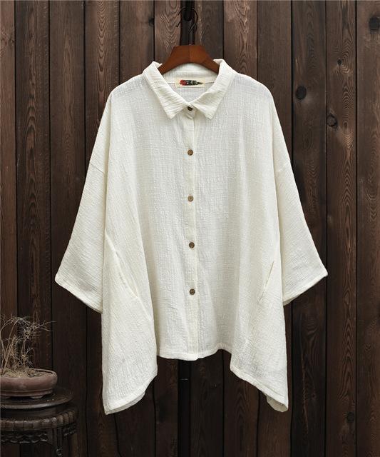 cambioprcaribe Tops Oversized Button Down Shirt  | Zen