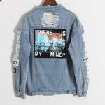 Where Is My Mind Ripped Denim Jacket