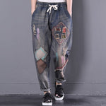 Gradient Patchwork Hipster Jeans