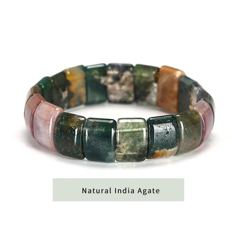 cambioprcaribe 0 India Agate Bangle Natural StoneHealing Bracelets