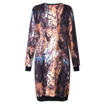 cambioprcaribe Abstract Nature Plus Size Sweater Dress
