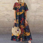 Adrian Vintage Floral Printed Dress