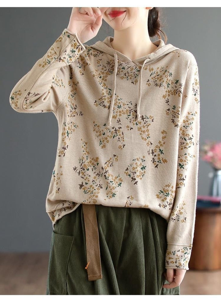 cambioprcaribe Aranza Floral Hooded Pullover